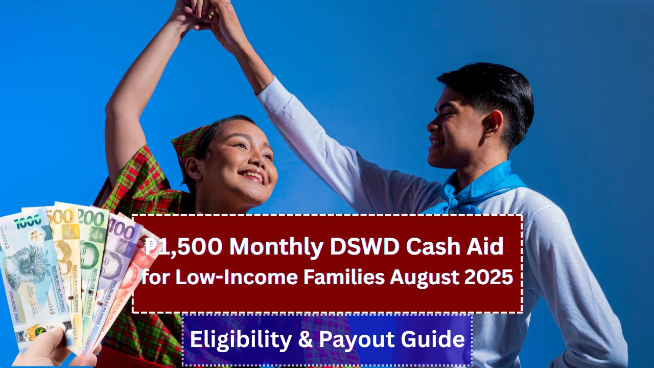 ₱1,500 Monthly DSWD Cash Aid for Low-Income Families August 2025