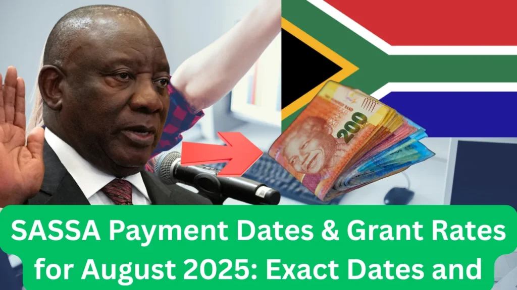SASSA Payment Dates & Grant Rates for August 2025: Exact Dates and Amounts