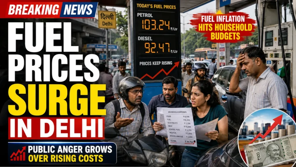 Delhi Petrol And Diesel Prices Surge