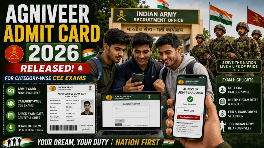 Indian Army Agniveer Admit Card 2026 Released