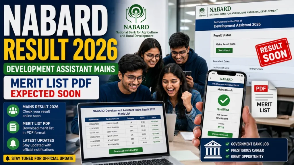 NABARD Development Assistant Mains Result 2026