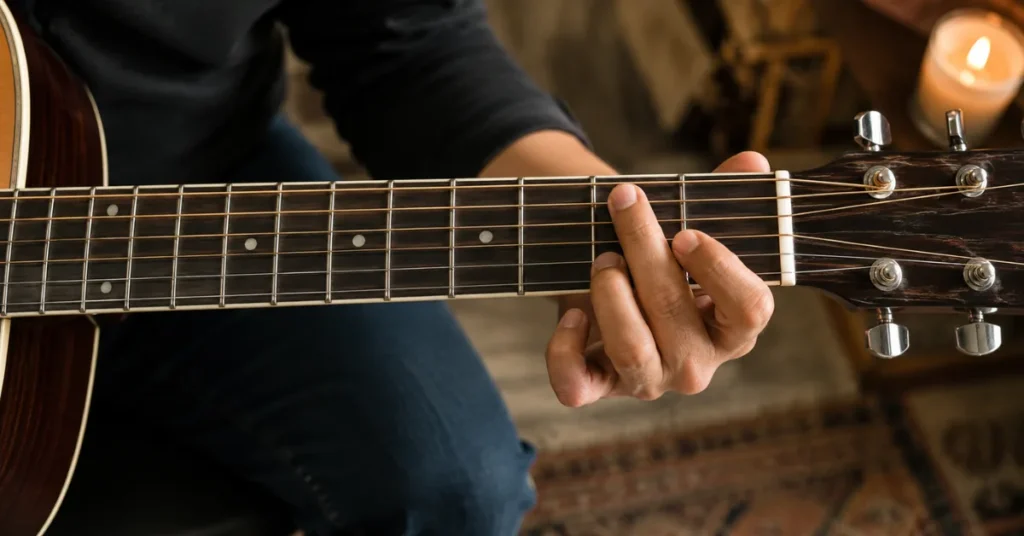 F Chord on Guitar